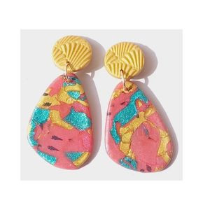 Abstract tear drop earrings AIE00120