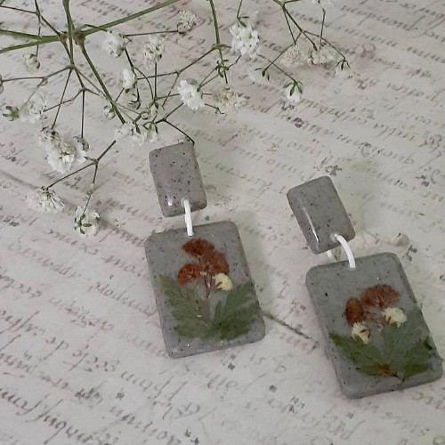 Real flower Earring- AIE00002